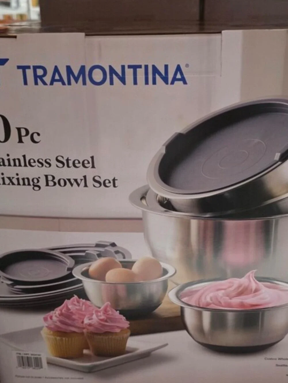 Tramontina 10-Piece Stainless Steel Mixing Bowl Set